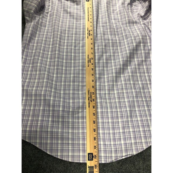 BROOKS BROTHERS Shirt Milano Men's 17-35 Purple Plaid Long Sleeve Button Up 1818 - Picture 11 of 16